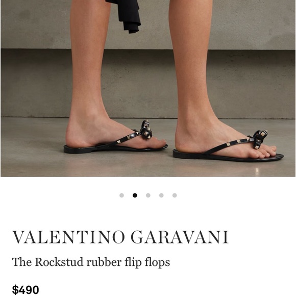 Valentino rockstud rubber flip flop